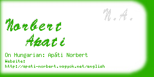 norbert apati business card